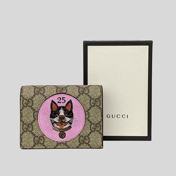 Gucci GG Supreme Monogram Bosco Patch Small Wallet NEW IN BOX. VERY RARE - Picture 6 of 6